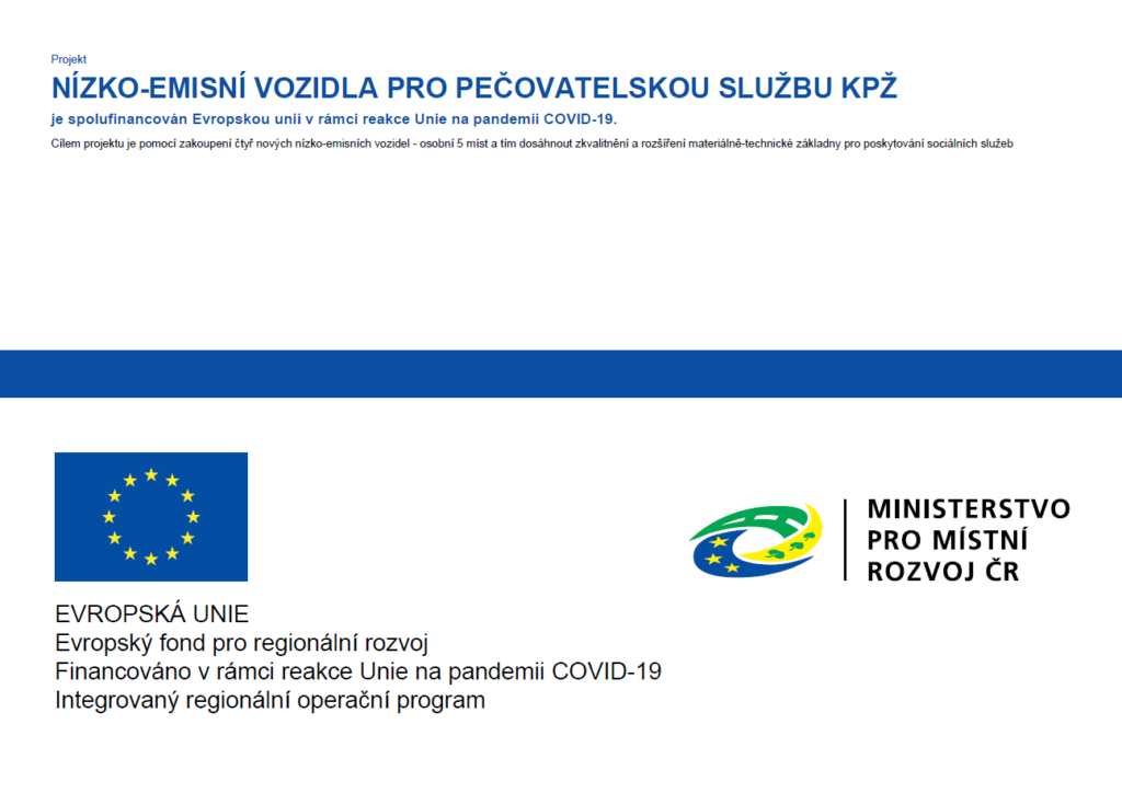 Povinná publicita projektu: znak Evropské unie a logo
                  Ministerstva pro místní rozvoj ČR.